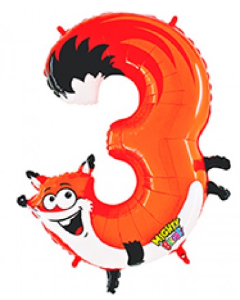 40" Zooloons Number 3 Fox
