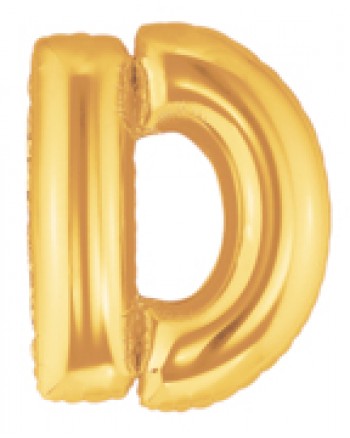 14" Letter D Gold