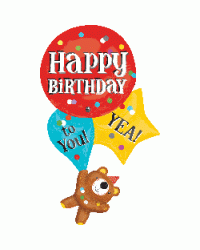 Birthday Bear with Balloon
