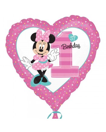 Minnie 1st Birthday Heart