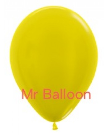 12" Metallic Yellow Round