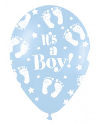 11" Baby Boy Footprints