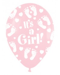 11" Baby Girl Footprints