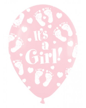 11" Baby Girl Footprints