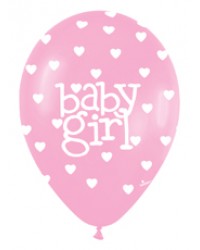 11" Baby Girl Hearts