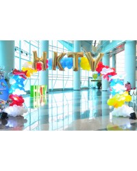 Balloon Arch with Mega Letter