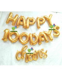 "Happy 100 Days" Gold Set