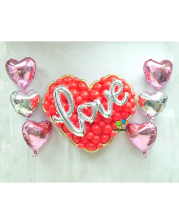 Love Balloon Heart Set