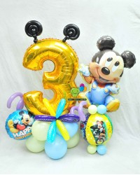 Happy 3rd Birthday Mickey Lite Gold Design