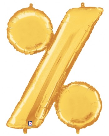 40" Mega Percentage Symbol ( % ) Gold