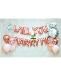 "Will You Marry Me" Rose Gold Set