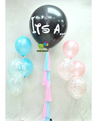 Gender Reveal Confetti Balloon Set