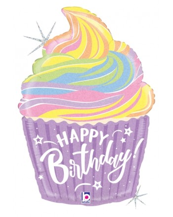 Pastel Birthday Cupcake