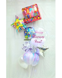 Birthday Stacked Shapes Bubble Bouquet 2