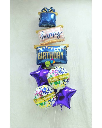 Navy Birthday Gift Trio Bouquet 2