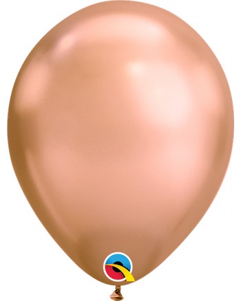 11'' Qualatex Chrome Rose Gold Round